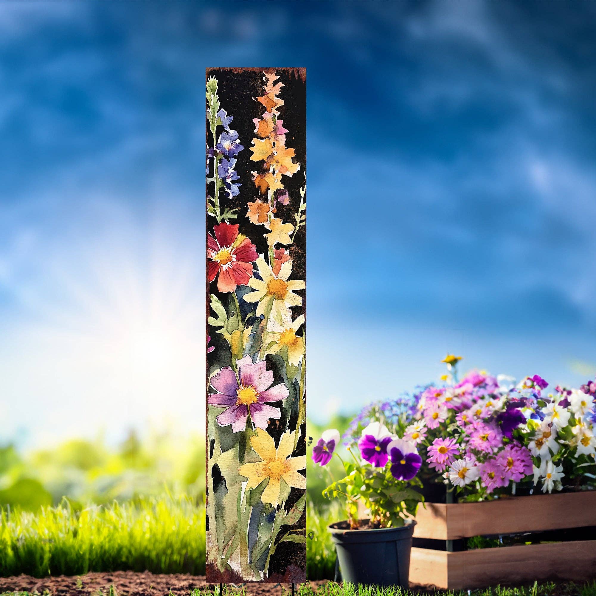 TX USA Corporation - Wholesale Garden/Lawn Stake - Summer Wildflower Garden Stake | Vibrant Outdoor Rustic Yard Sign UV Protected3