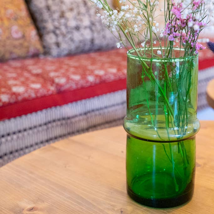 Nayda Diaries - Wholesale Vase - Green Beldi Glass Vase0