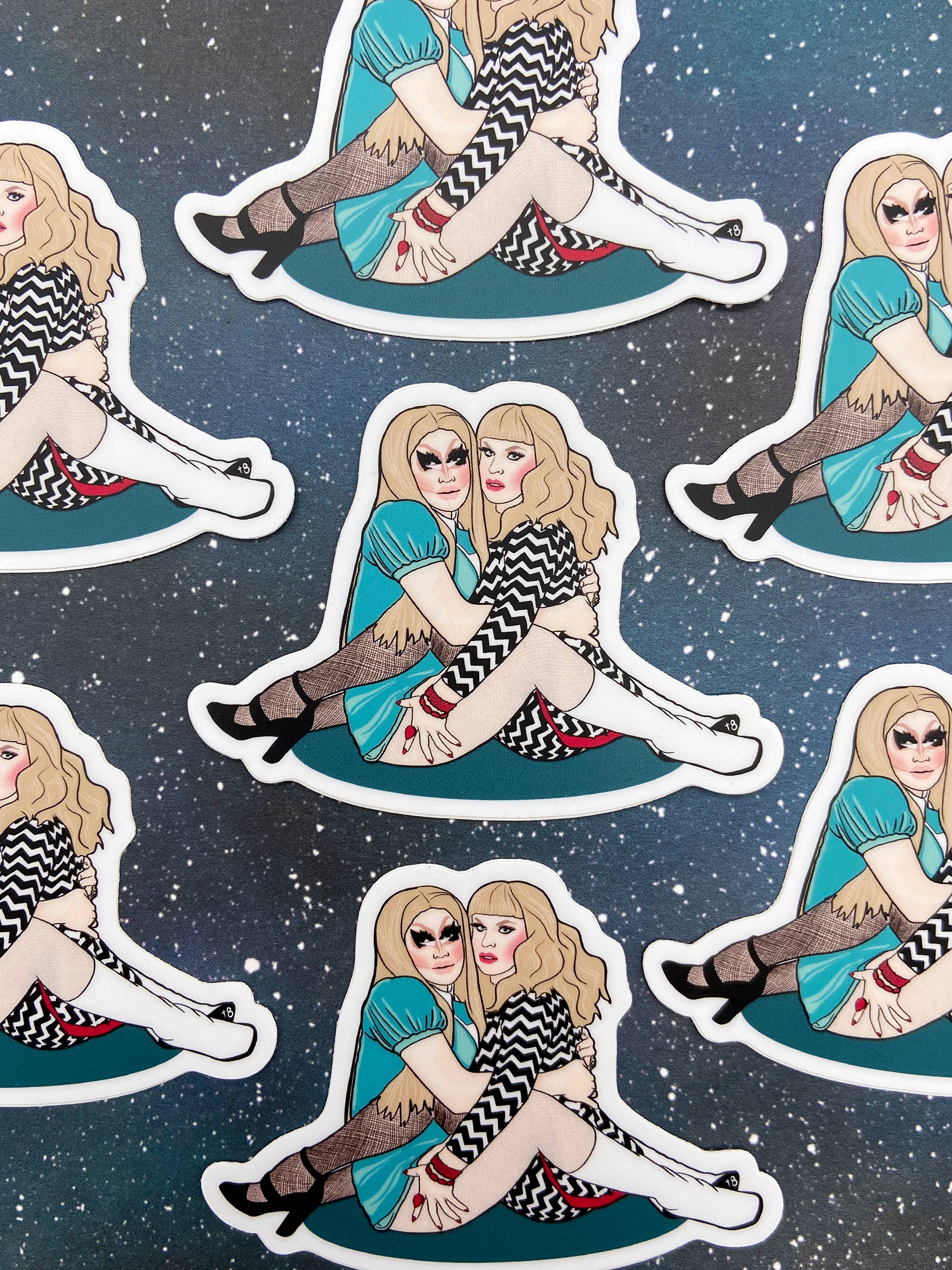 The Red Swan Shop - Wholesale Sticker - Vinyl Decal - Trixie and Katya - RuPaul's Drag Race1