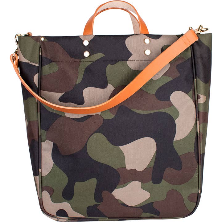 Boulevard - Wholesale Tote Bag - Women's - "Parker" Camo Nylon Tote with Leather Accents1