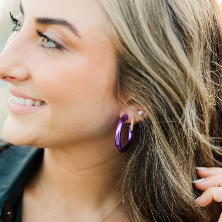 Taylor Shaye Designs - Wholesale Hoop Earrings - Gameday Metallic Hoops3