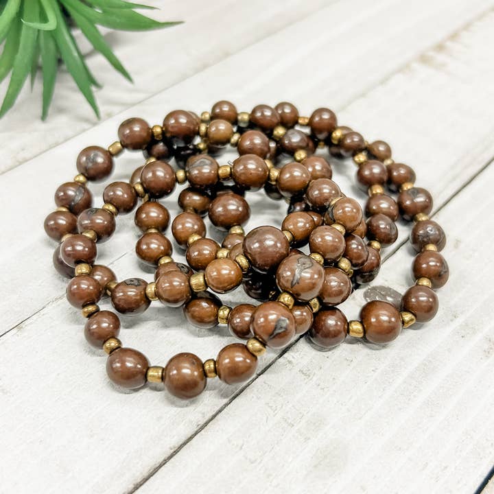 Seeds of Hope Bracelet - Cafe for wholesale by Costa Sierra