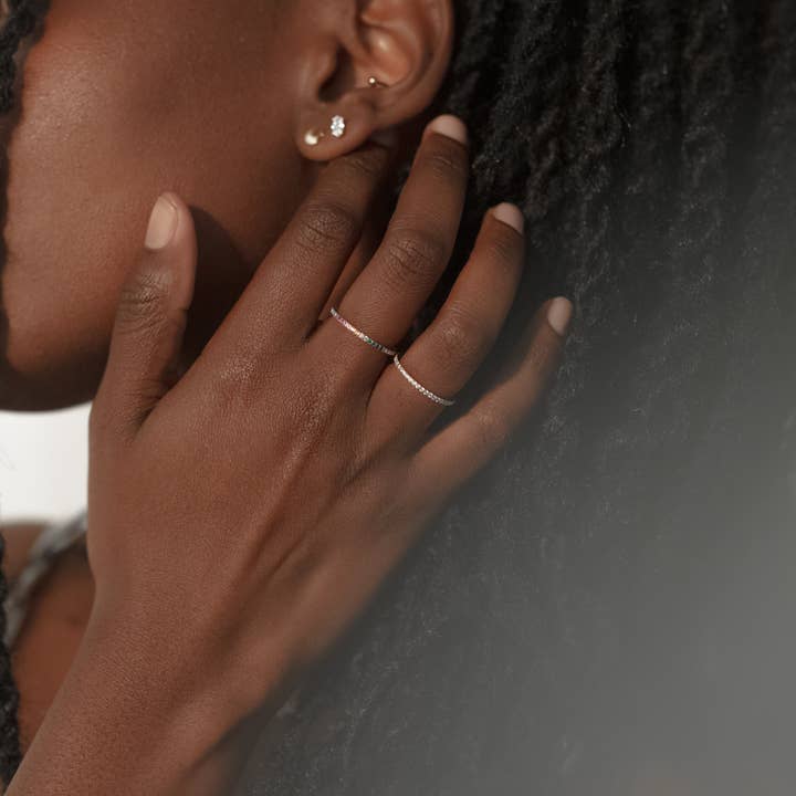 Quill Fine Jewelry & Lifestyle - Wholesale Band/Stacked Ring - Asha Thin Rainbow Band2