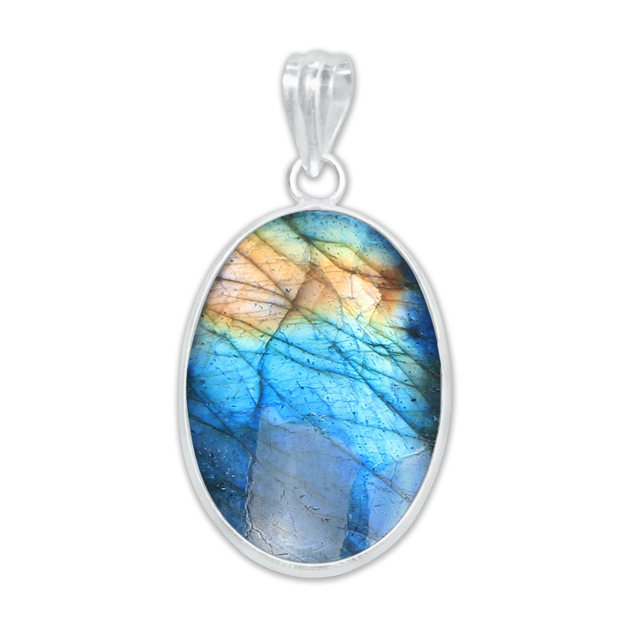 Handmade Jewels - Wholesale Individual Charm/Pendant - Labradorite Minimalist Pendants -  Handmade, Silver-Plated Brass, Wholesale28