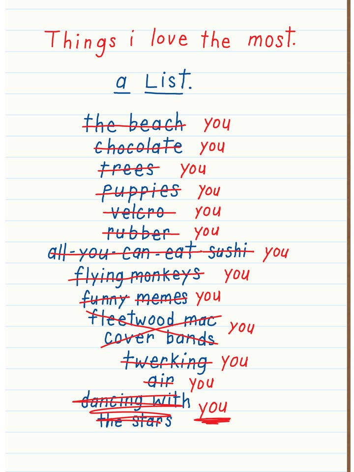 498 Things I Love (Love Card, Valentine's Card) for wholesale by Clayboys Cards