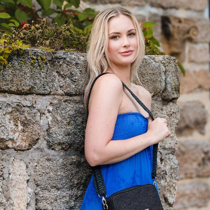 KORK & Inspired by KORK - Wholesale Bag Strap - Women's - Adjustable Removable Geometric Black & Gray Strap1