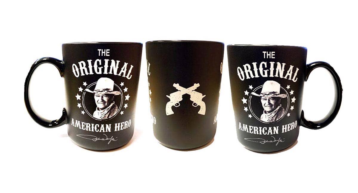 MID-SOUTH PRODUCTS - Wholesale Coffee Mug - John Wayne Mug - Black & White Established0