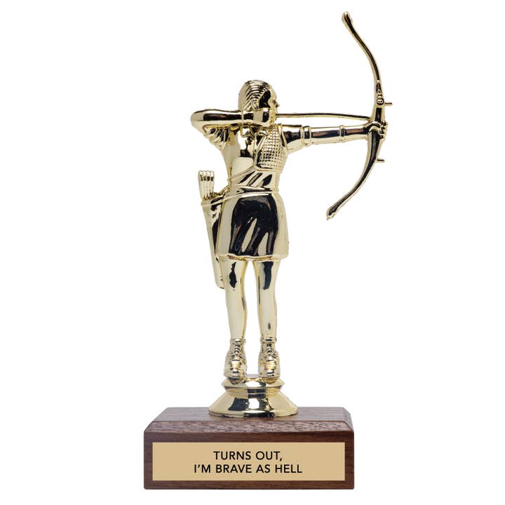 Jenni Earle - Wholesale Decorative Figurine - Encouragement Trophy - "TURNS OUT, I'M BRAVE AS HELL"