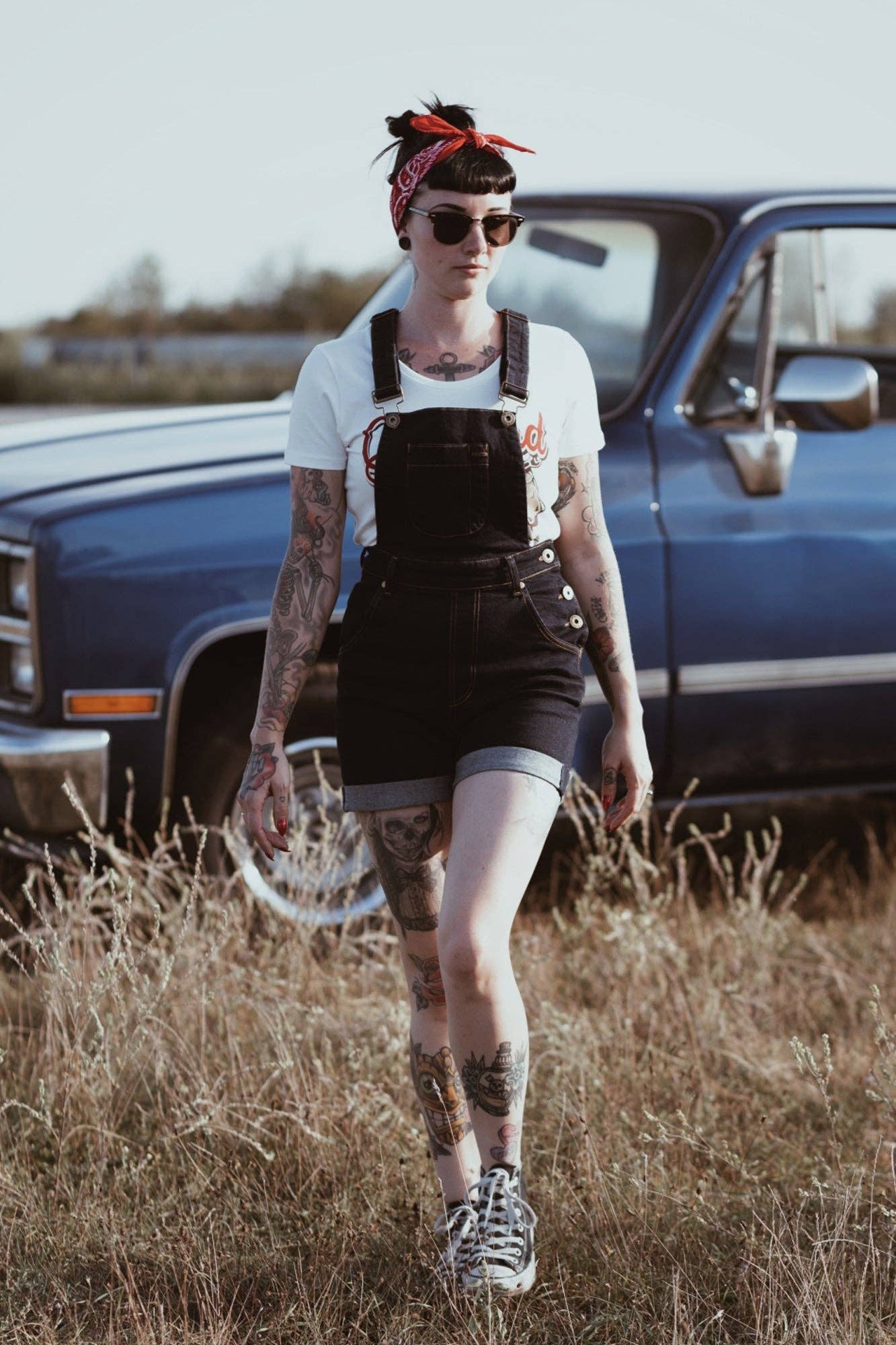 KING KEROSIN - Wholesale Shorts - Women's - Denim bib shorts8