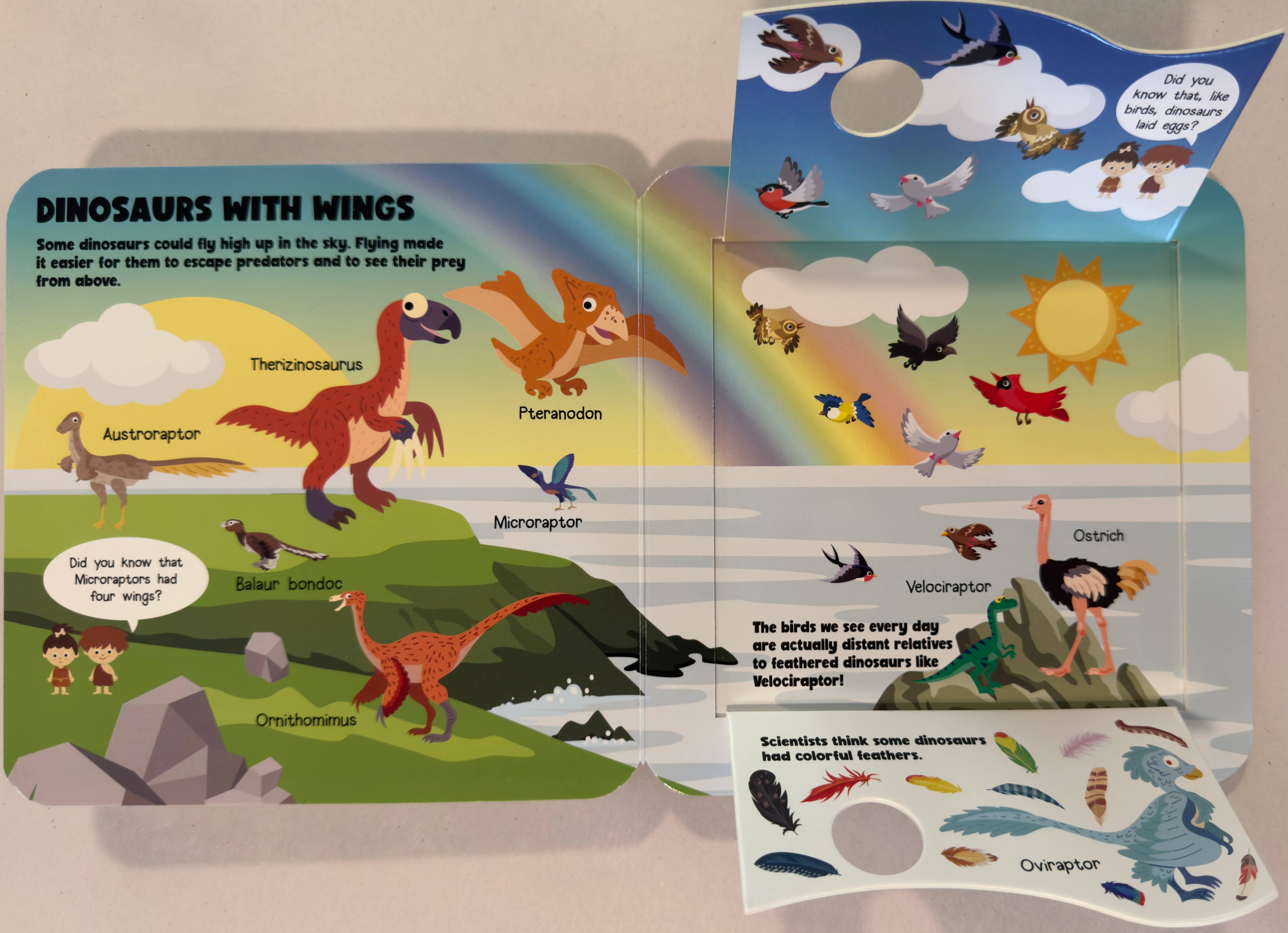 Taffy Tales Inc. - Vente Livre pour bébés et tout-petits (jusqu'à 2 ans) - Dinosaures Flaps Amusants (un livre cartonné à rabats épais)5