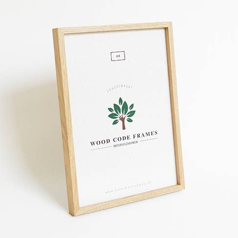 Serie Oak 1 - Marco de madera maciza con vidrio extraíble para venta al por mayor de Wood Code Frames