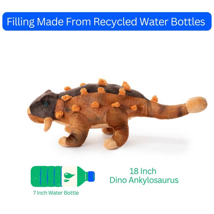 The Petting Zoo - Wholesale Stuffed/Plush Toy - Kids & Baby - 18" (46cm) Ankylosaurus Dino/Dinosaur Medium2