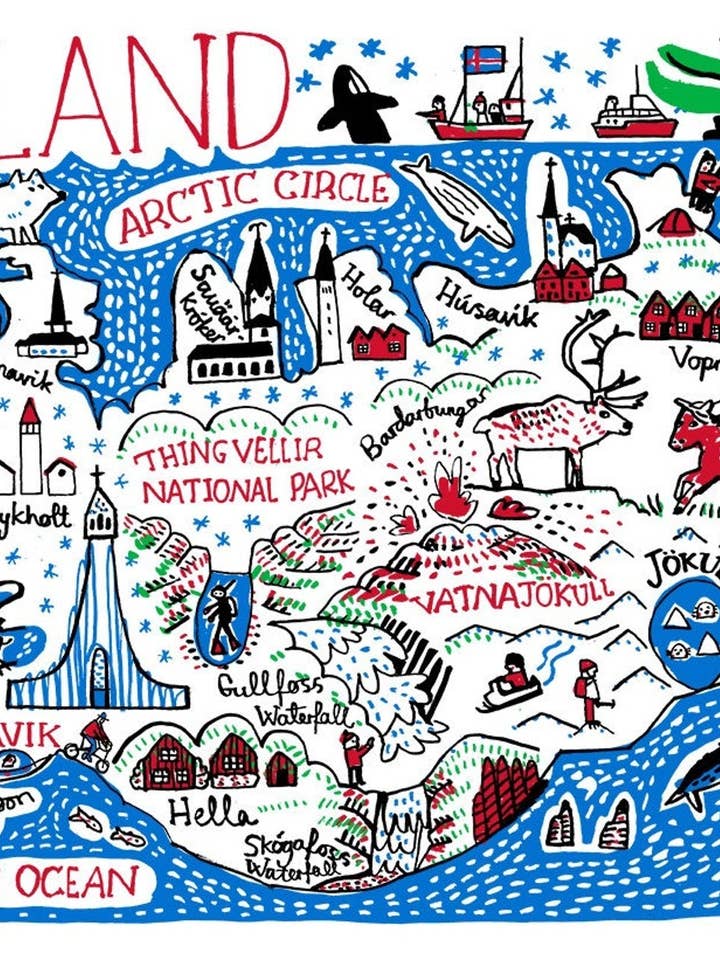 Impressões e Cartões Iceland por atacado de Julia Gash