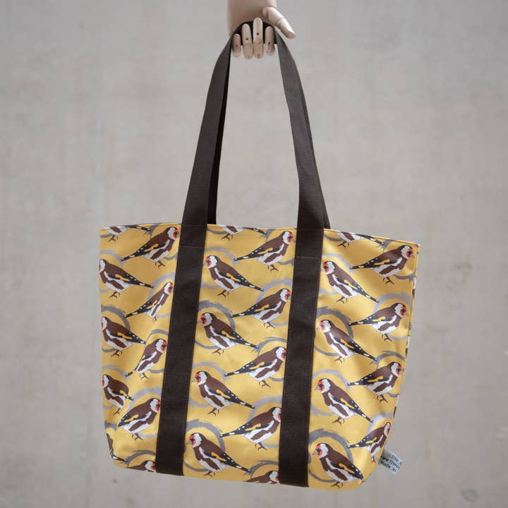 Goldfinch Print Tote Bag for wholesale by The Owlery