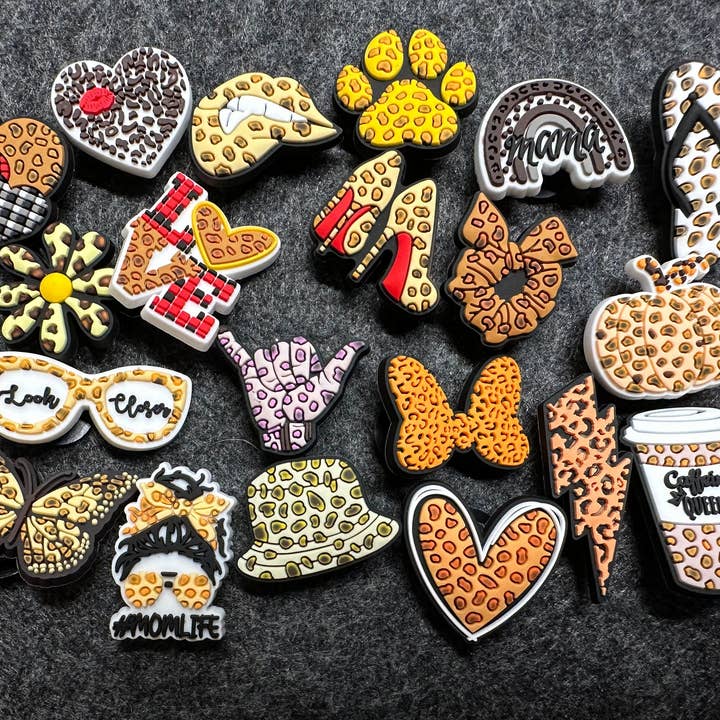Pick your own leopard print cheetahs print sexy Theme Shoe Charms Best Quality JuliesDecalDesign and other Purchase Wholesale designer croc charms. Free Returns & Net 60 Terms on Faire trending on Faire.