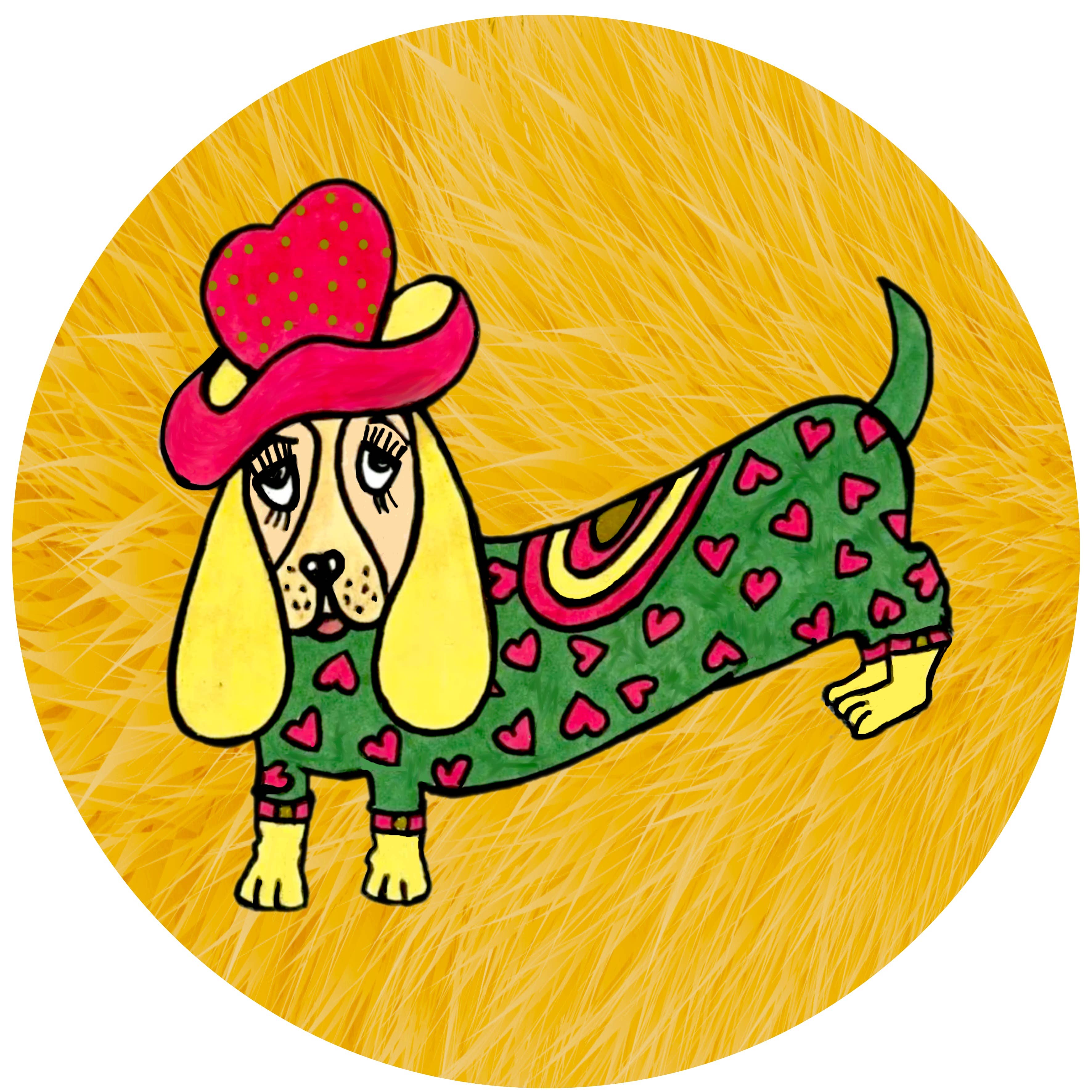 FunkyAdi - Wholesale Compact Mirror - Dog Print Round Magnets6