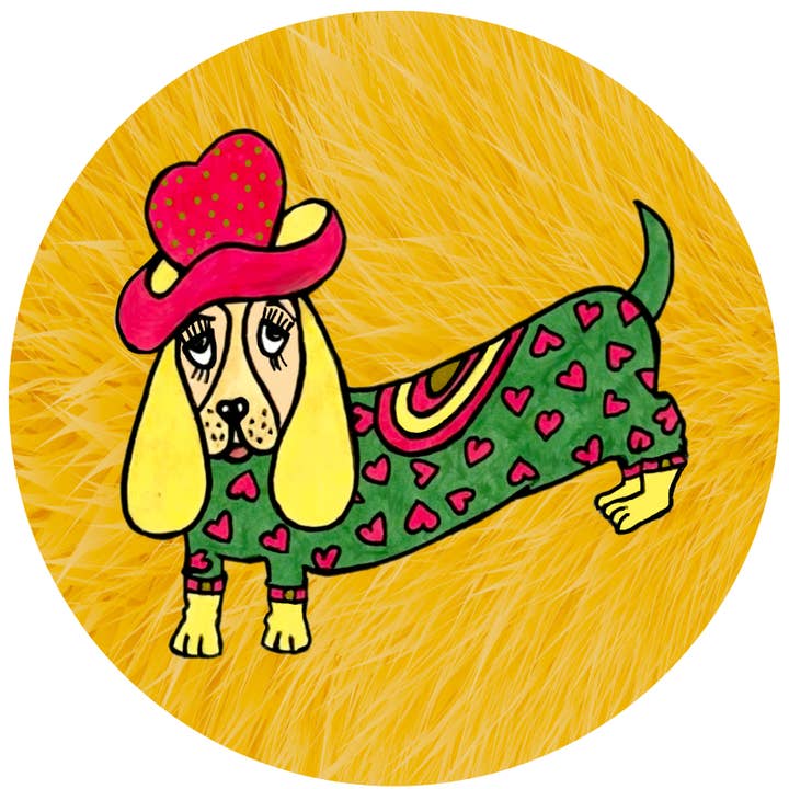 FunkyAdi - Wholesale Compact Mirror - Dog Print Round Magnets6