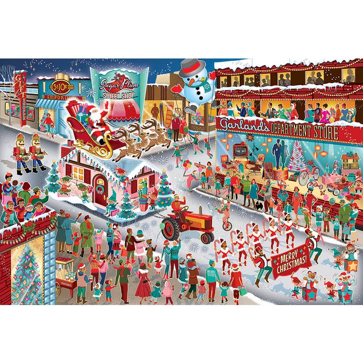 Outset Games and Cobble Hill Puzzles - Wholesale Puzzle - Adult - Santa's Parade 2000pc puzzle