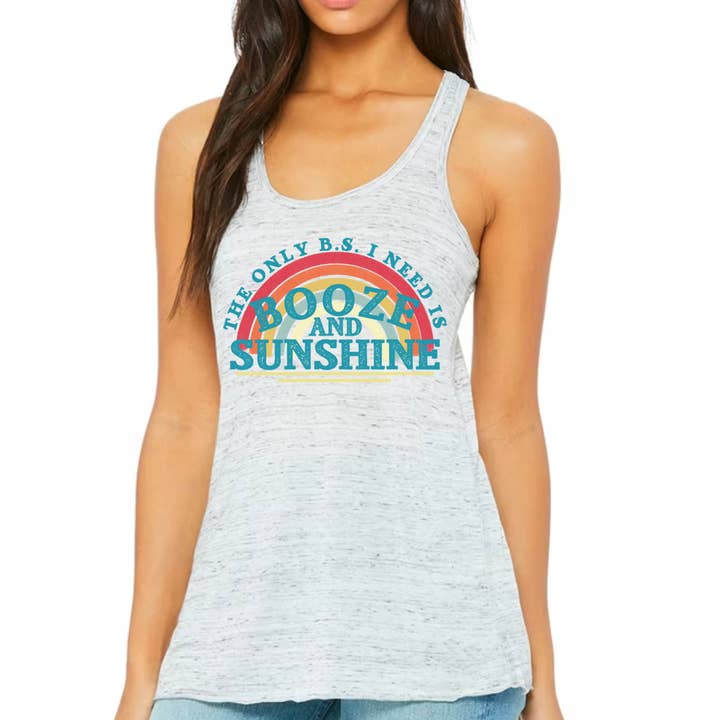 Booze and sunshine tank for wholesale by Mason Jar Designs