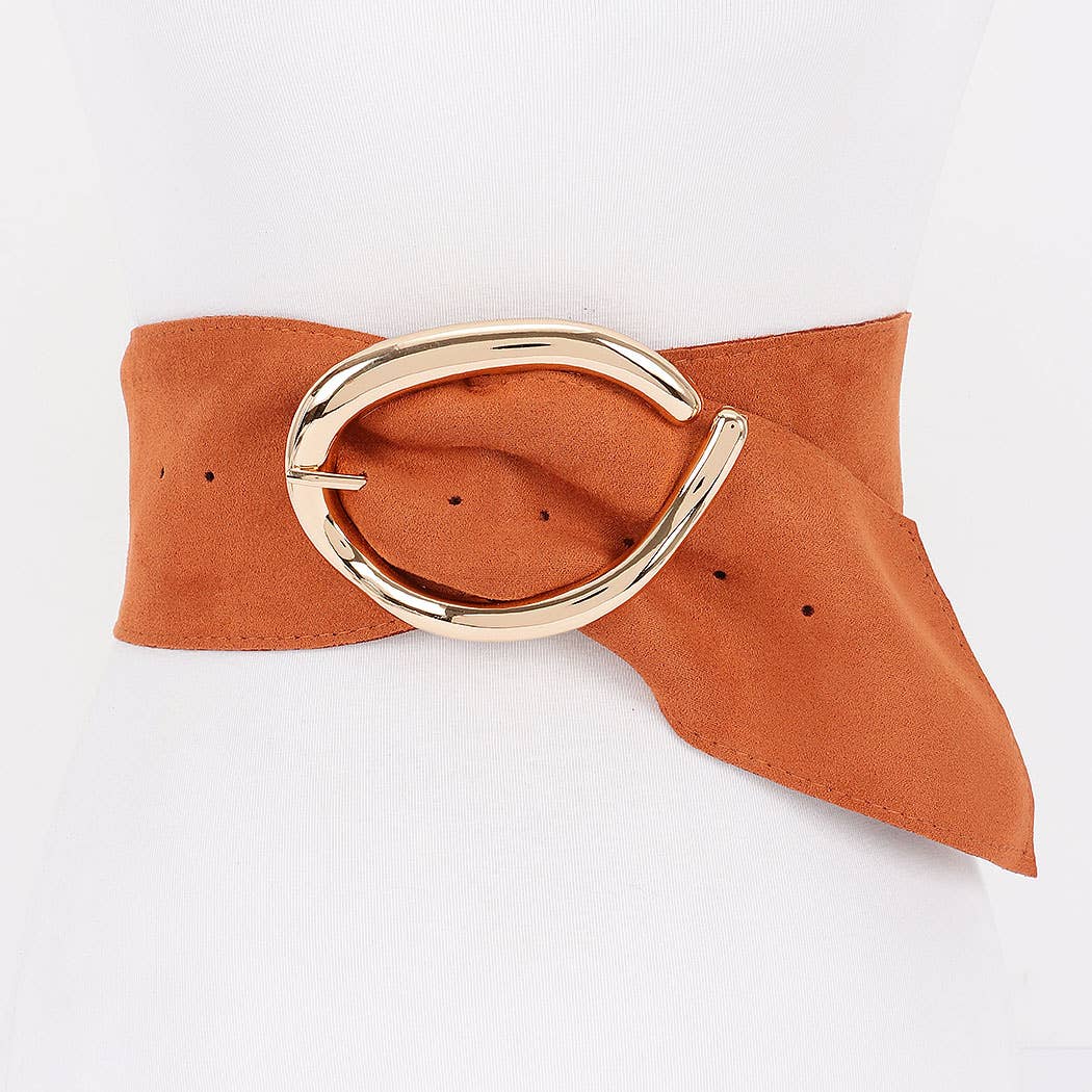 3AM BY H&D ACCESSORIES - Wholesale Riem - Dames - Imitatiesuède riem met metalen gesp3