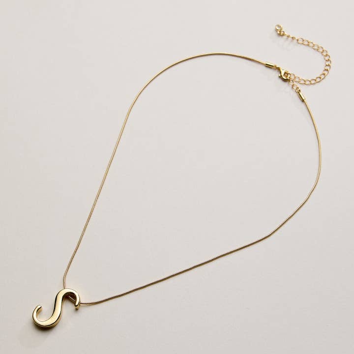 Frem - Wholesale Pendant/Charm Necklace - A Set of 16 Letters Gold Dipped Necklace – Gold & Silver Alphabet Charm Jewelry45