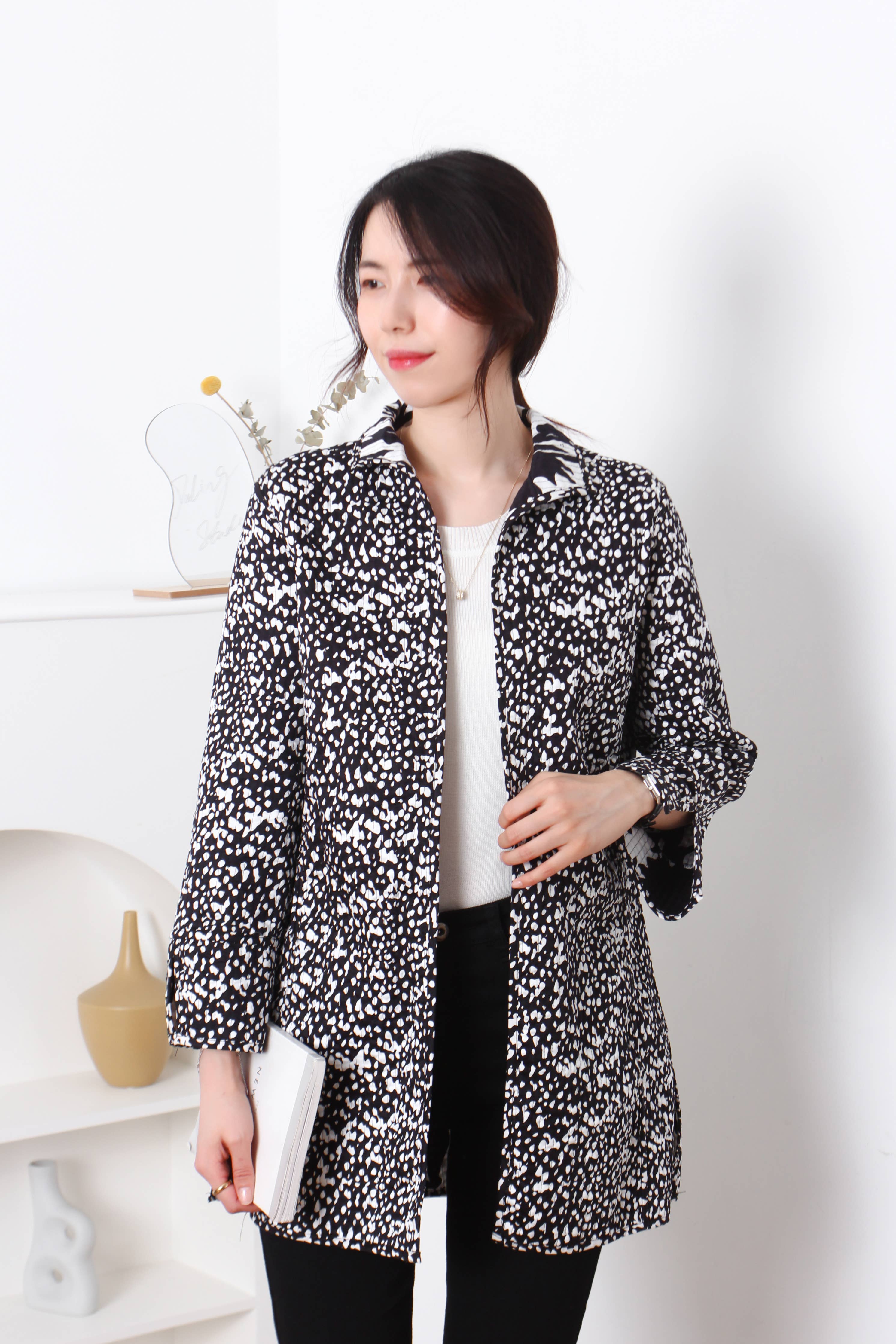 Trimdin - Wholesale Jacket - Women's - Quilted Cotton Mid-Length Black1