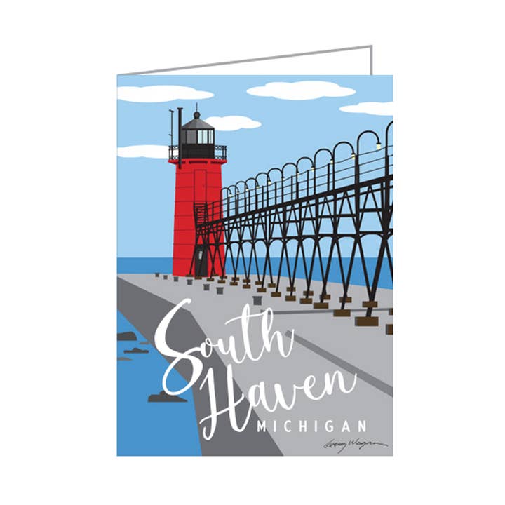 Cartes de correspondance lumineuses South Haven, Michigan pour la vente par WagsStuff