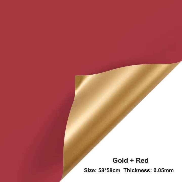 Elegant Design Supply – Engroshandel Indpakningspapir – Dobbeltsidet guld vandtæt blomsterindpakningspapir (20 ark/taske)2