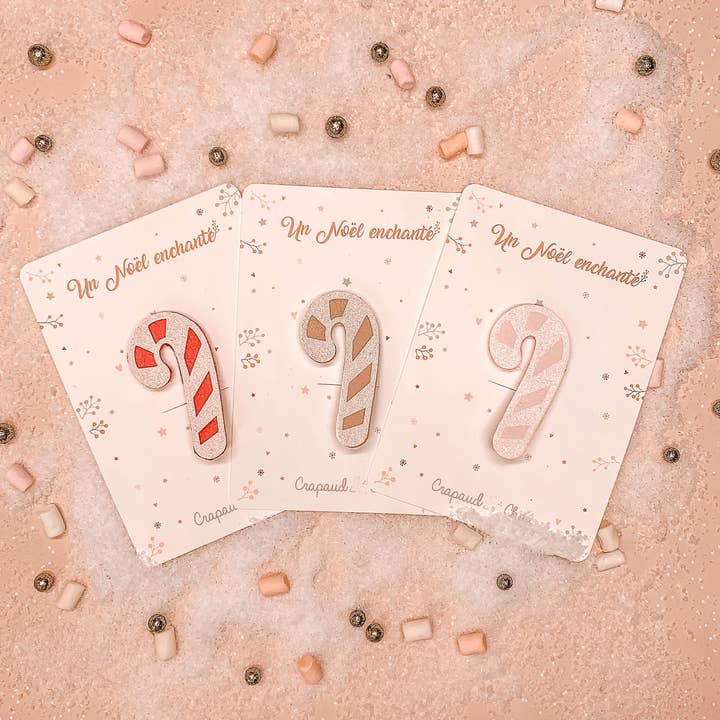 Spilla natalizia Sugar Cane per la vendita all'ingrosso da parte di Crapaud Chou