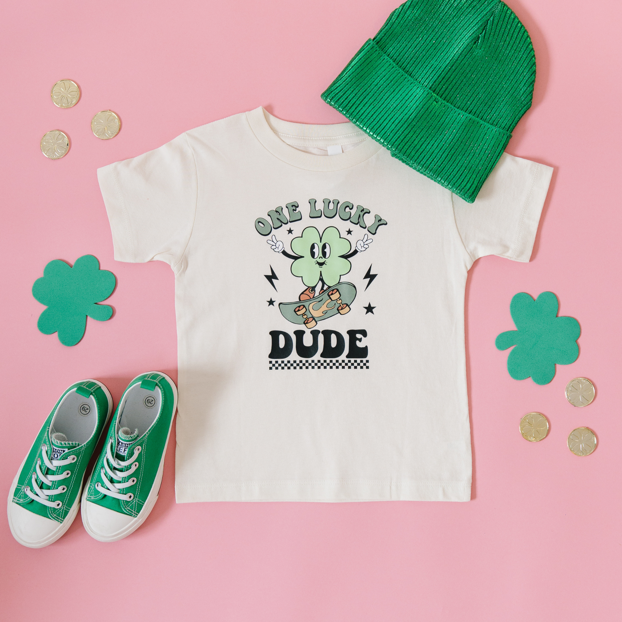 Benny & Ray Apparel - Wholesale Screen Printed T-Shirt - Kids - One Lucky Dude St. Patricks Day Kids shirt2