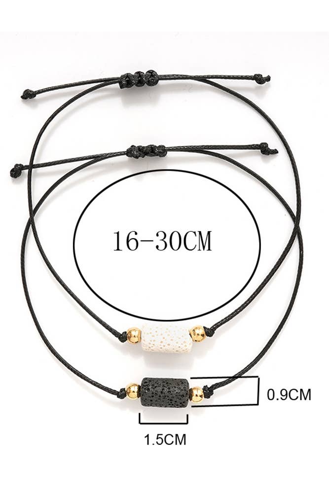 Black Pelelith Couples Braided Bracelets ACC1151 for wholesale on Faire2