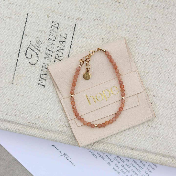 Abundance | Dainty Sunstone Bracelet | Genuine Crystals for wholesale by Hope The Studio
