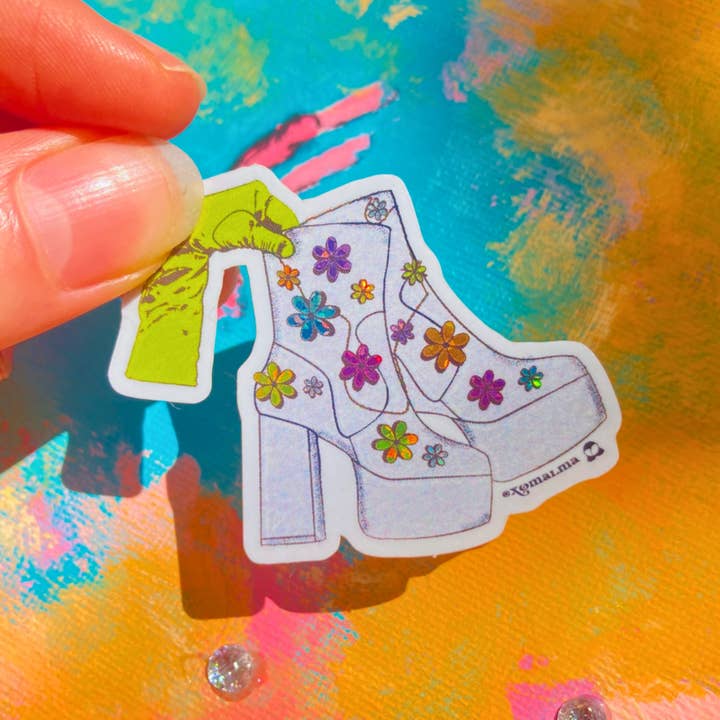 Groovy Boots *Mini* Sticker for wholesale by Shop Malma