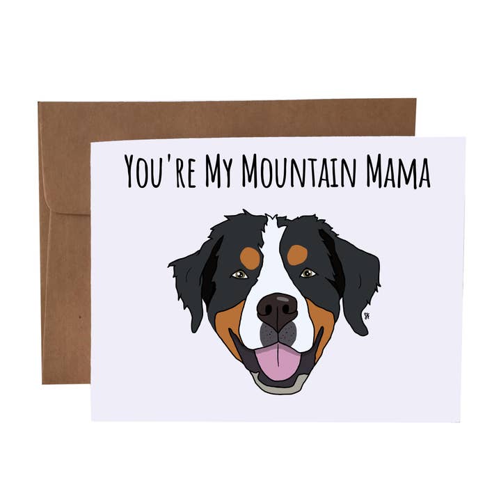 You're My Mountain Mama | Wenskaart van de Berner Sennenhond voor wholesale door SKP ink
