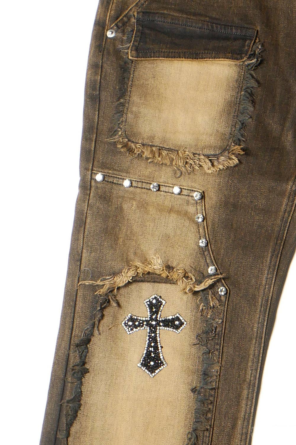 Cooper 9 - Wholesale Jeans - Men's - 507 Cross Wide Cargo Jeans Gray Wash2