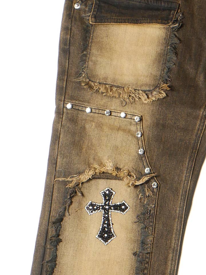 Cooper 9 - Wholesale Jeans - Men's - 507 Cross Wide Cargo Jeans Gray Wash2