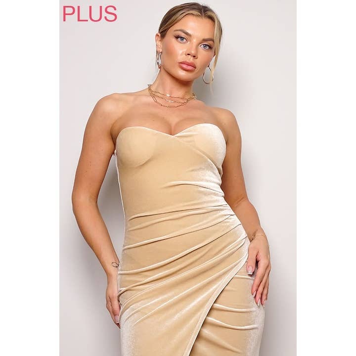 CEFIAN FASHION - Wholesale Gown - Women's - PLUS ALL YOURS SWEETHEART MAXI VELVET DRESS7