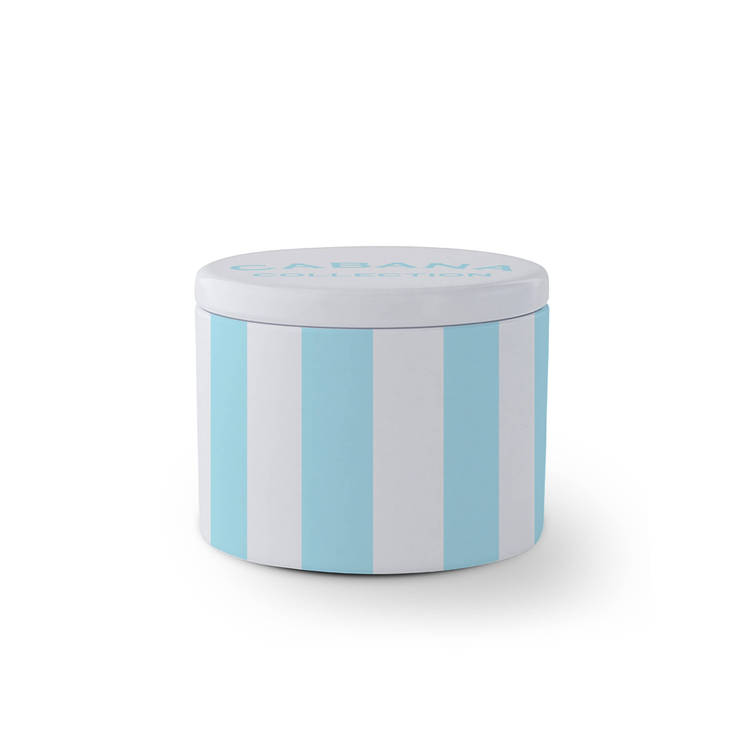 Toss Designs - Wholesale Travel Candles - Travel Candle - Cabana Blue & White Stripe