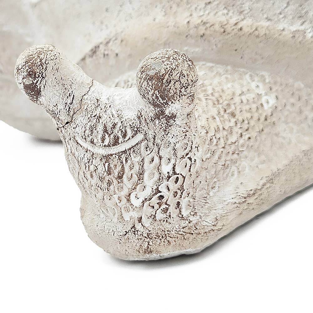 Beige Multi Decorative Sand & Cement Snail Planter with Texture for wholesale on Faire5