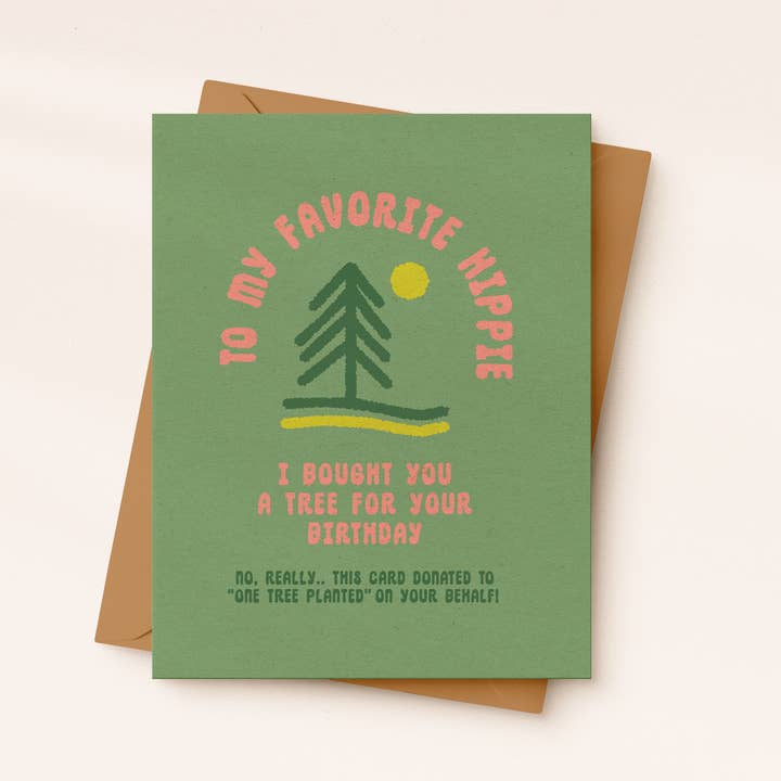 Charitable Favorite Hippie Card | Eco-Friendly Birthday Card for wholesale by Daydream Prints