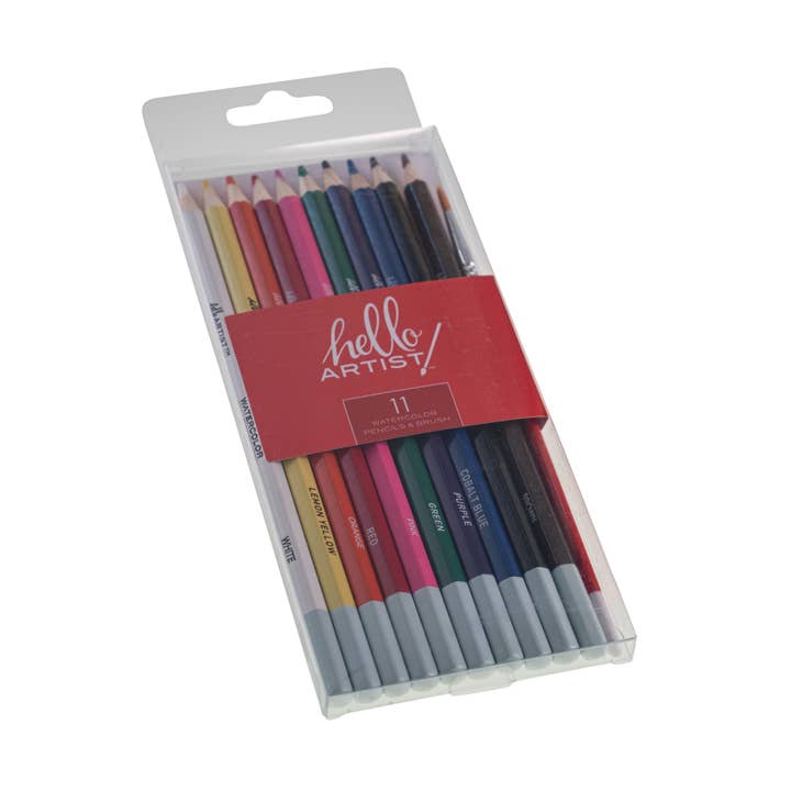 MacPherson's - Wholesale Colored Pencil - Hello, Artist! Watercolor Pencils, 11 Pieces