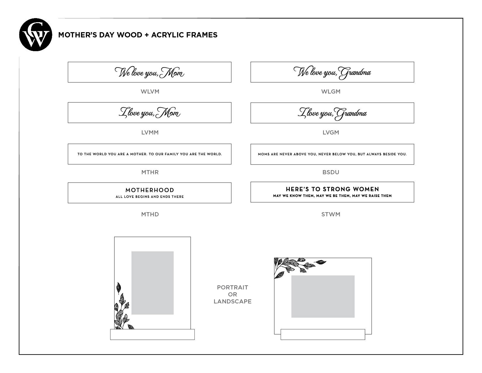 Grainwell - Wholesale Picture Frame - Mother's Day Acrylic & Wood Picture Frame3