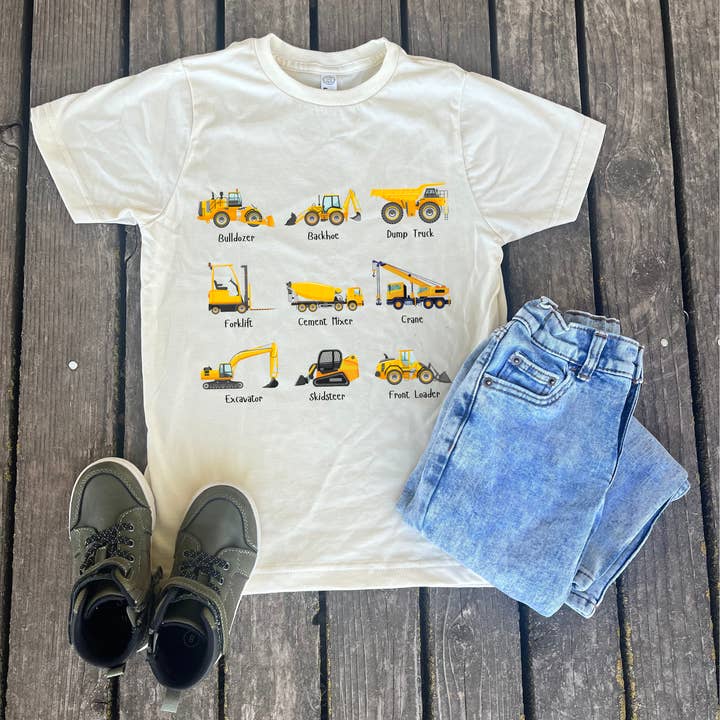 Sage & Soil – Großhandel T-Shirt – Kinder – Kinder-T-Shirt mit Bagger-Motiv