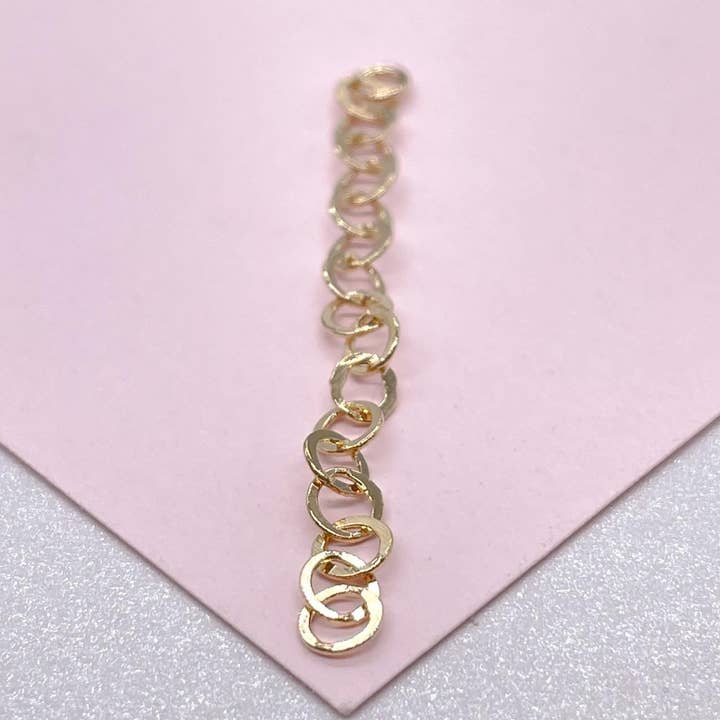 18k GF Wide Oval Link Extenders for Jewelry for wholesale by Milie