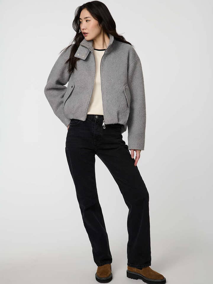 Marlowe Hairy Knit Bomber for wholesale by Bernardo