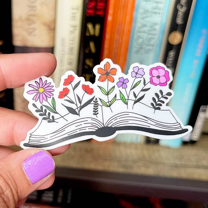 Autocollant livre floral pour la vente par Anna B. Shop