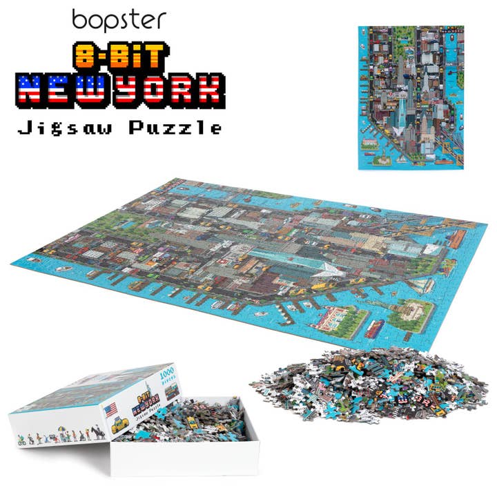 bopster 8-bit Pixel Jigsaw Puzzle NEW YORK - 1000 Piece for wholesale by Click Europe Ltd