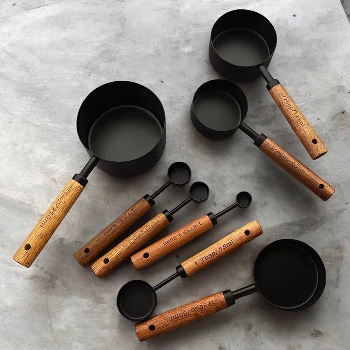 Homerely - Wholesale Measuring Cup - Black Stainless Steel Measuring Cups Set