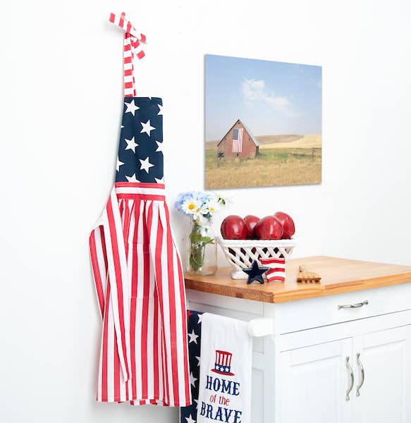C&F Home - Wholesale Apron - Patriotic Stars & Stripes 4th Of July Women's Apron1