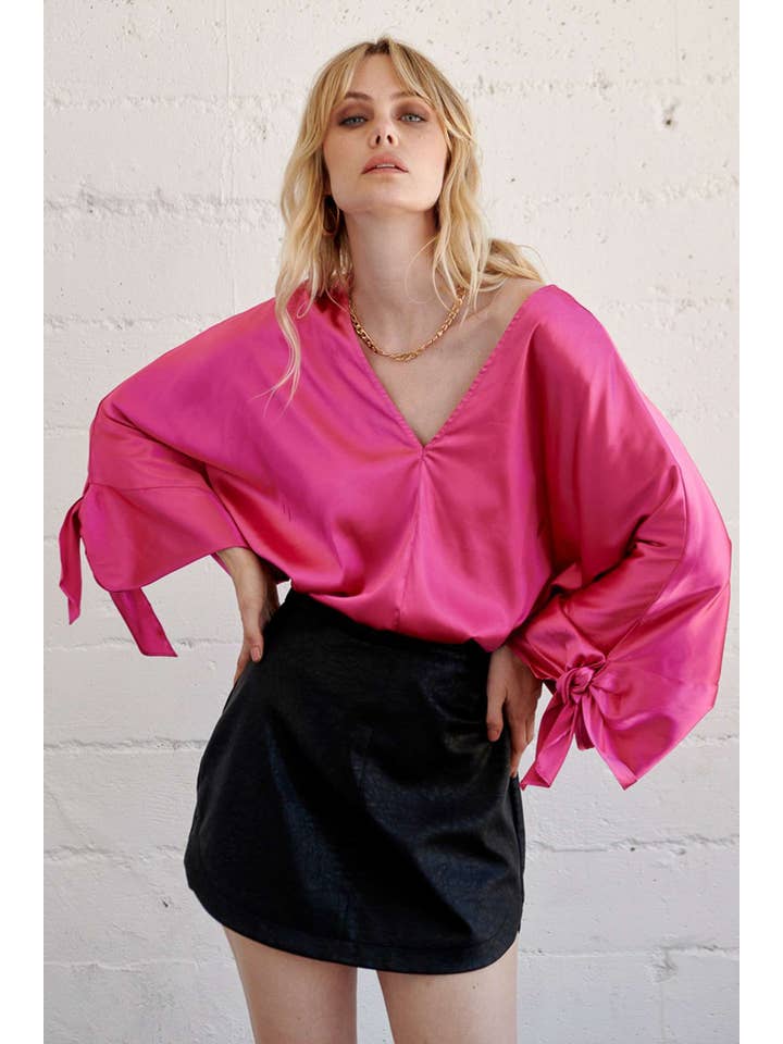 mittoshop - Wholesale Blouse - Women's - SATIN TIE BLOUSE10
